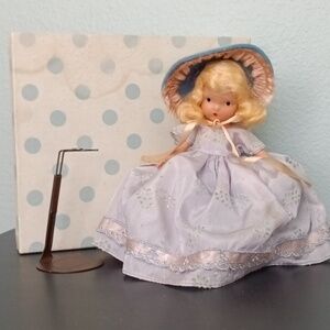 Nancy Ann Storybook Doll #163 - Little Miss Donnet  JOINTED Legs w/Box & Stand
